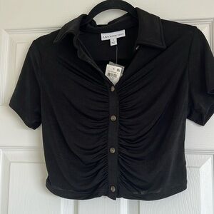 And Now This women top black M